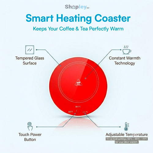 Smart Mug Warmer for Coffee, Tea & Drinks – 3 Adjustable Temperature -স্মার্ট মাগ ওয়ার্মার