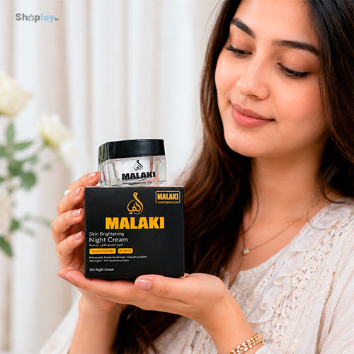 Before and After using MALAKI Skin Brightening Night Cream for Bright, Smooth and Healthy Looking Skin