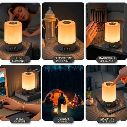 Smart Bedside Lamp with Digital Clock & Remote Control | ঘড়ি ও রিমোট কন্ট্রোল স্মার্ট বেডসাইড ল্যাম্প